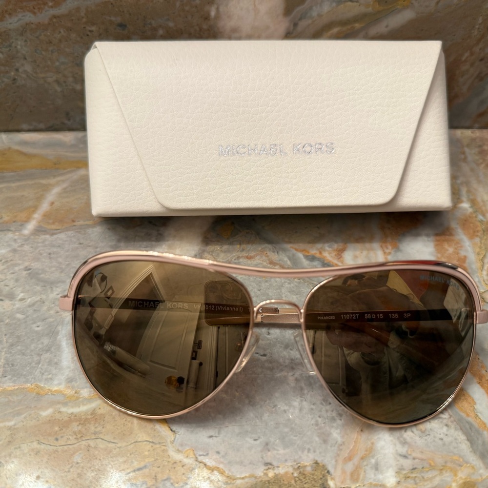 Michael Kors Aviator Sunglasses MK1012 Vivianna I